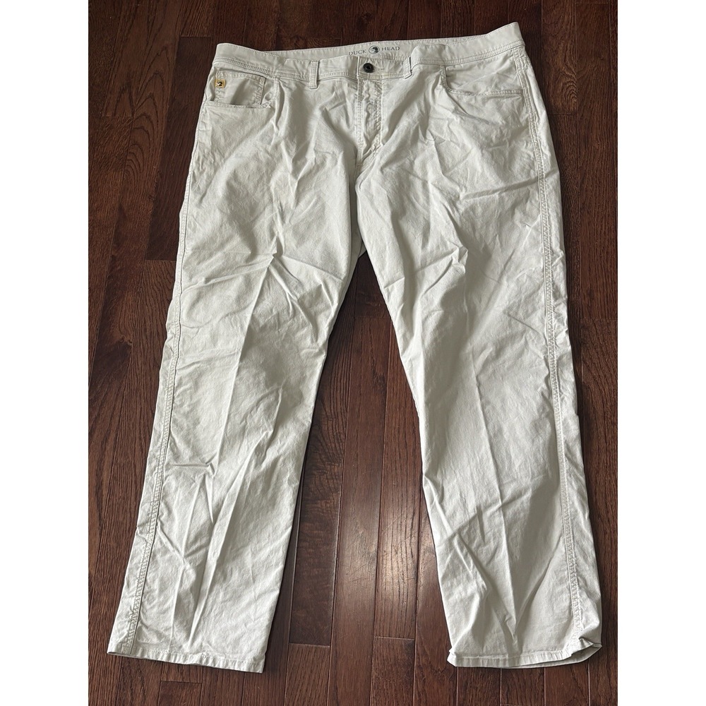 Duck Head Pants Mens 42x30 Beige Stone Stretch Chino Khaki 5 Pocket Casual